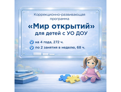 РАБОЧАЯ ПРОГРАММА ПЕДАГОГА-ПСИХОЛОГА ДЛЯ ДЕТЕЙ С УО 3–7 ЛЕТ (ДОУ, ПРОГРАММА «МИР ОТКРЫТИЙ»)