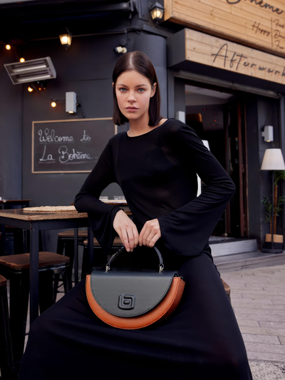 SLICY BAG 2116 Черный  Терракотовый