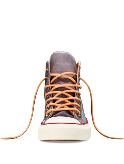 кеды converse all star высокие черного цвета с оранжевой шнуровкой, модель 151142c купить в москве