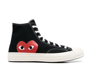 Converse comme des garcons black high top hot sale