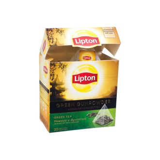 Чай Lipton Green Gunpowder зеленый 20 пакетиков