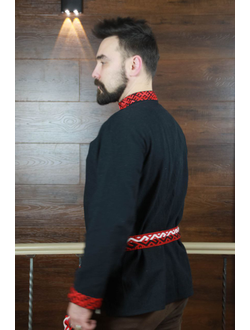 Рубаха из крапивы Сердечная со стойкой