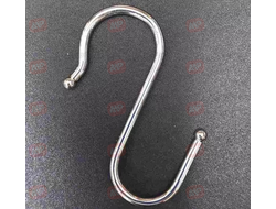 P098 Крючок S-образный для рейлинга цвет: хром d= 4 мм