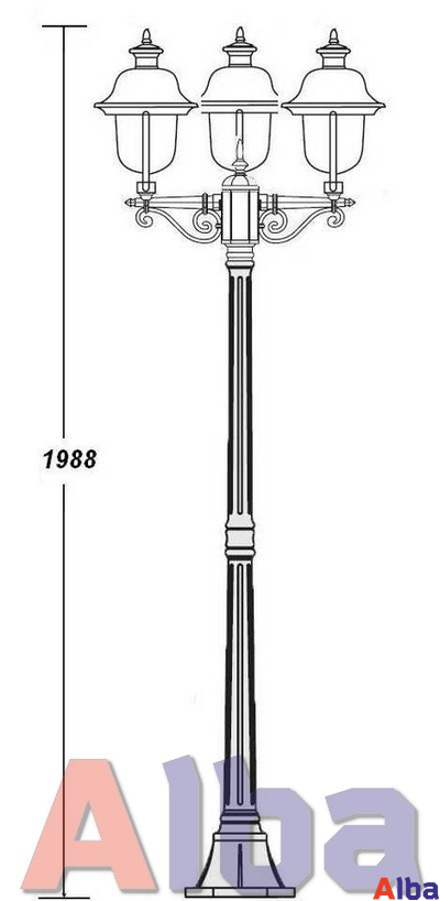 Madrid 84308B Парковый светильник