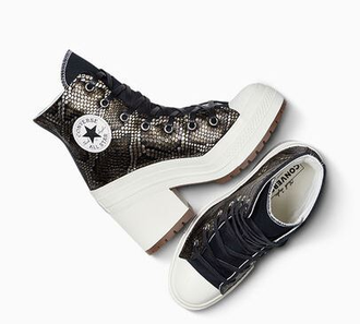 Converse Chuck 70 De Luxe Heel Black Snakeskin