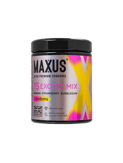 0901-080 Презервативы Maxus EXOTIC MIX, латекс, ароматизированные 15 шт.