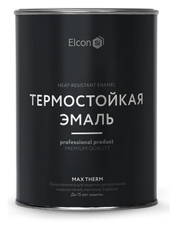 Эмаль термостойкая Elcon черная 0.8 кг (до 1000ºС)