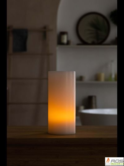 Гладкий парафиновый плафон для LED свечей - 9,2*20см