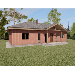 Одноэтажный дом с тремя спальнями 105м² (S82)