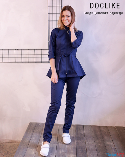 БЛУЗА DOCLIKE DL423 синяя