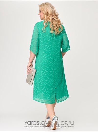 Нарядное шифоновое платье зеленого цвета