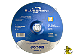 Круг зачистной/шлифовальный по металлу Профоснастка Blueshark 230х6х22мм вогнутый тип 27 №707