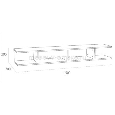 Полка навесная SUMMIT (Саммит)-011.92-03Х