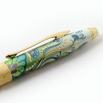 Ручка подарочная шариковая CROSS Botanica "Зеленая лилия"