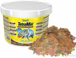 TetraMin 10л (ведро) - основной корм для всех видов рыб в виде хлопьев