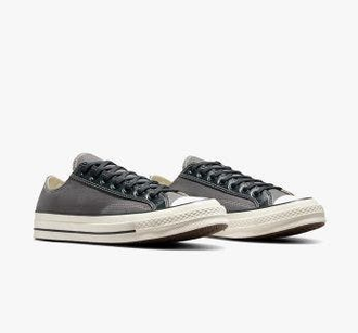 Кеды Converse Chuck 70 Leather Overlays Grey