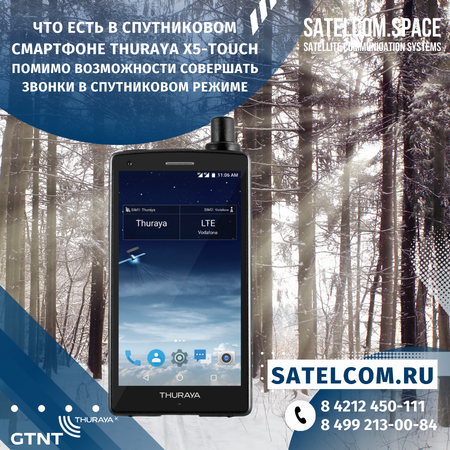  Что есть в спутниковом смартфоне THURAYA X5-TOUCH 