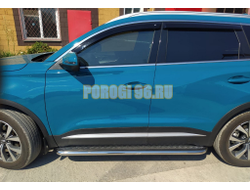 Пороги с накладным листом Папа Тюнинг d53 для TENET T7 2025-