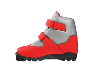 Ботинки лыжные TREK Kids 1 NNN ИК, красные, лого белое, размеры 28/29/30