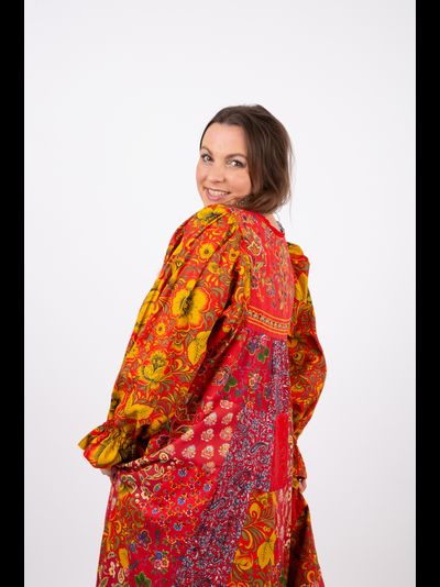 Лоскутное платье в русском стиле "Вечерний Звон"