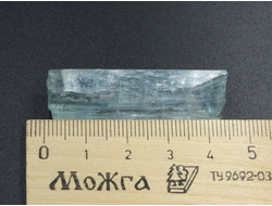 Аквамарин кристалл, Россия, Забайкалье (43*13*9 мм, вес: 9,7 г) №22508