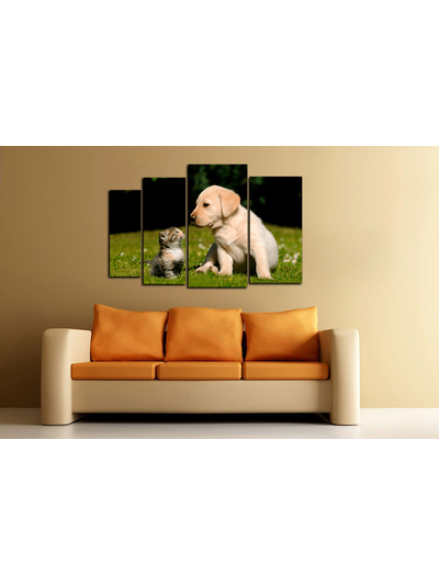 Модульная картина "Маленькие друзья"