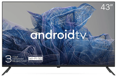 Телевизор KIVI 43U740NB 43", Smart, Google ATV, 4K UHD Черный