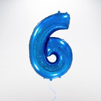 Цифра фольгированная, синяя (102см)