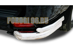 Защита заднего бампера угловая малая d76/42 для Toyota Land Cruiser Prado 150 (2010-...)