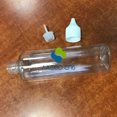 ПЭТ тара Флакон прозрачный с дозатором капельницей, 100 мл