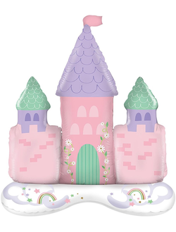 Шар 3D (34''/86 см) Фигура на подставке, Замок принцессы