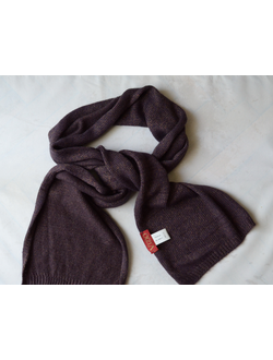 Сливовый вязаный шарф Италия Vizio 5848 Violosa