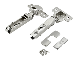 Петля накладная  V.2 Clip со шнековой регулировкой без пружины  (с заглушками и саморезами)  (08.0182)  AQ