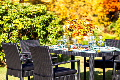 Обеденный комплект  MILANO черный на 6 персон