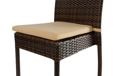 Плетеный стул MILANO без ручек темно-коричневый. Детали