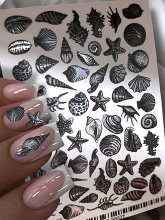 Фольгированные слайдеры Серебро AN-027