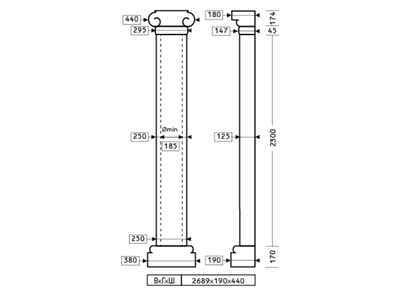 Полуколонна 1.10.210 - d250мм