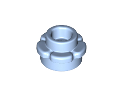 Plate, Round 1 x 1 with Flower Edge 5 Petals, Bright Light Blue (24866 / 6209683)