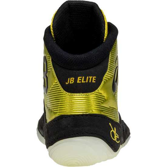 Фото Борцовки Asics JB Elite IV 4 Rich Gold/Black 1081A016-200 обувь для борьбы золотые пятка