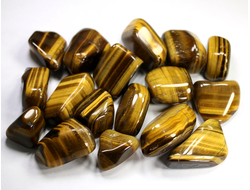 Тигровый глаз, галтовка