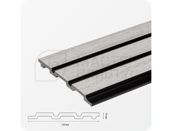 стеновая панель Grace 3D RAIL Ясень серый