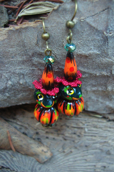 "Колыбельная с острова Кваковки", волшебные серьги с лягушками, тыковками и хрустальными бусинами