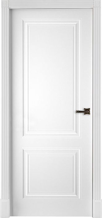 Межкомнатная дверь "Богемия" эмаль белая (глухая)