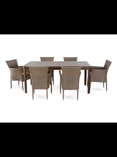 Столовый комплект Sunstone с плетеными креслами