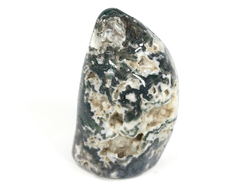 Агат моховой (халцедон с включениями), полировка стоячая, Индия (79*48*42 мм, 255 г) №35435