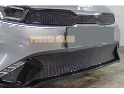 Защита радиатора KIA Cerato 2021- black верх PREMIUM