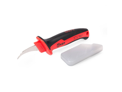 Нож диэлектрический НМИ-03 серия ПРОФИ монтерский с изогнутым лезвием для работ под напряжением до 1000 В, стандарт VDE