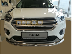 Защита переднего бампера двойная d60/42 для Ford Kuga 2016-