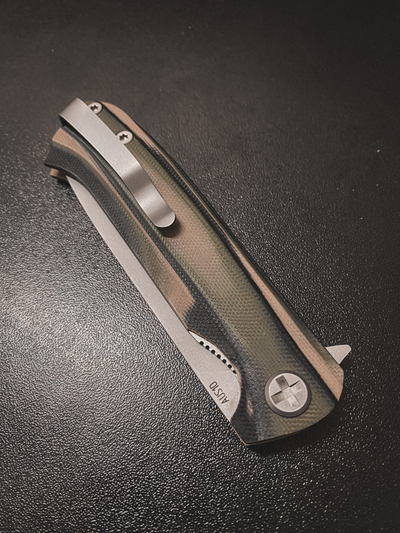 Складной нож ЧИЖ-DOUBLE рукоять G10, цвет тайга