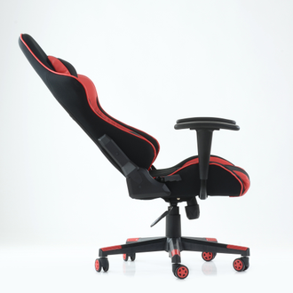 Игровое кресло K-50,  черная сетка красные вставки BR